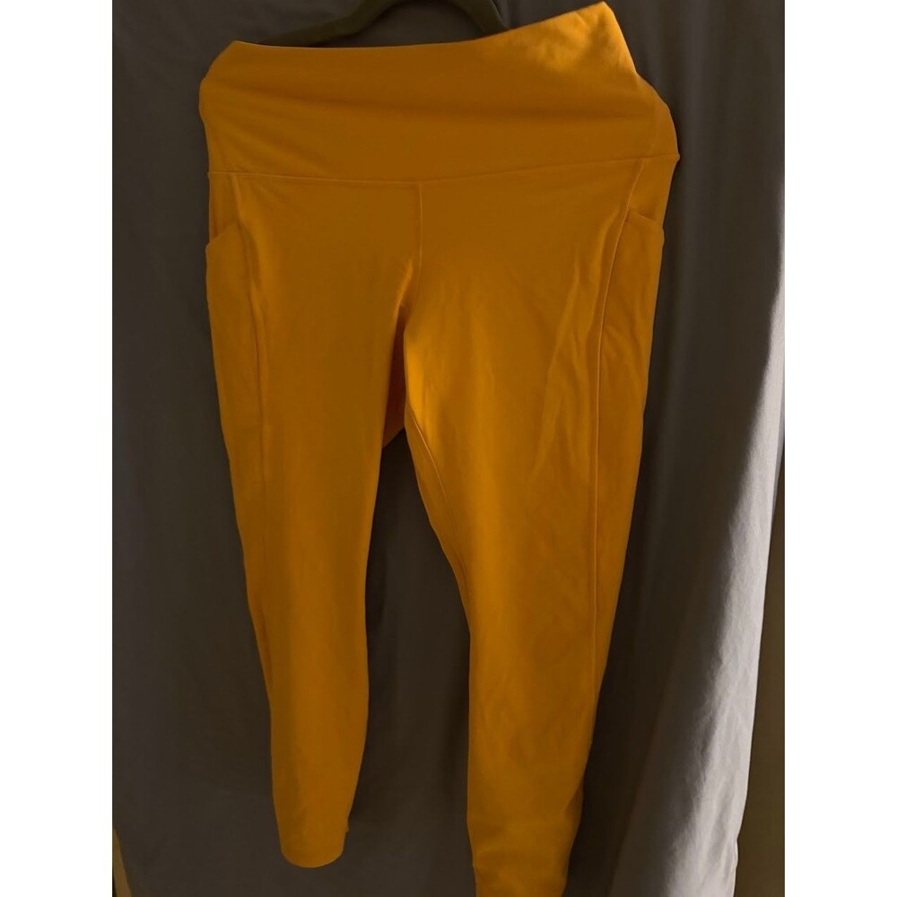 Lululemon Align High Rise Leggings 25" Pockets Mango Dream Orange Size 12